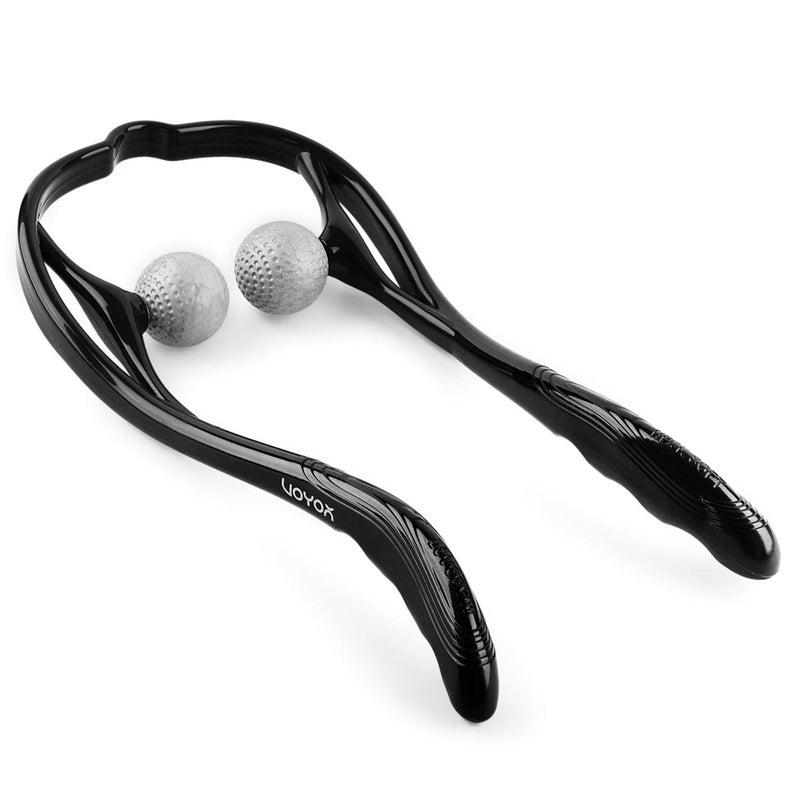 VOYOR Neck Massager Shiatsu Deep Tissue Dual Trigger Point Shoulder Massager for Pain Relief, Ergonomic Handle Design, Lightweight & Portable MS110 - Image 1